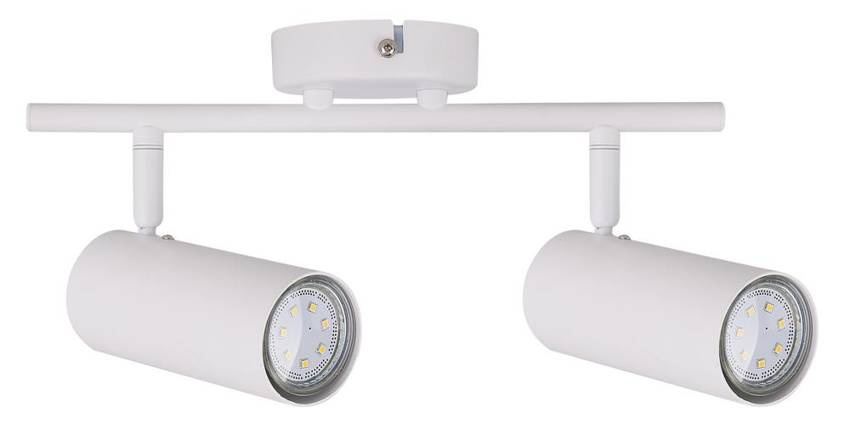 Lampa sufitowa Colly biała listwa spot regulowana 2-punktowa metalowa