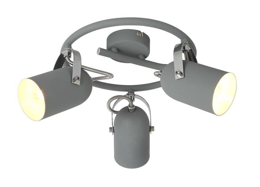 Lampa sufitowa Gray spot regulowana 3-punktowa do salonu