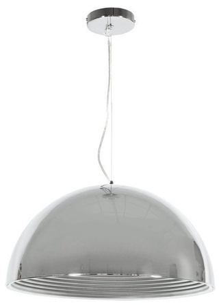 Lampa wisząca Dorada chrom metalowa klosz 40 cm do salonu E27 1 punkt światła