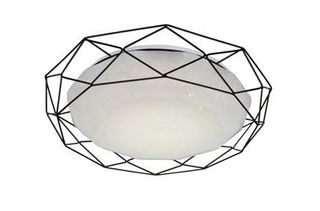 Plafon LED SVEN okrągły 28W 3000K czarny 43 cm nowoczesny