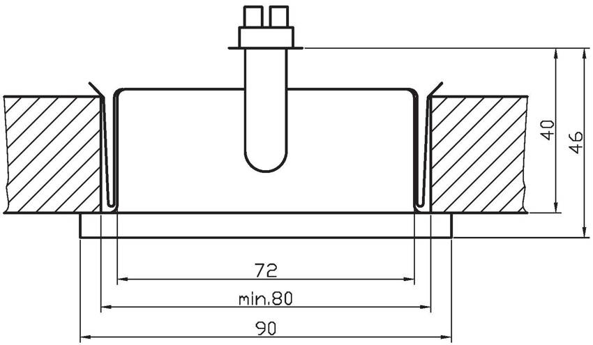 Oprawa stropowa Candellux G4 2287603 widok techniczny