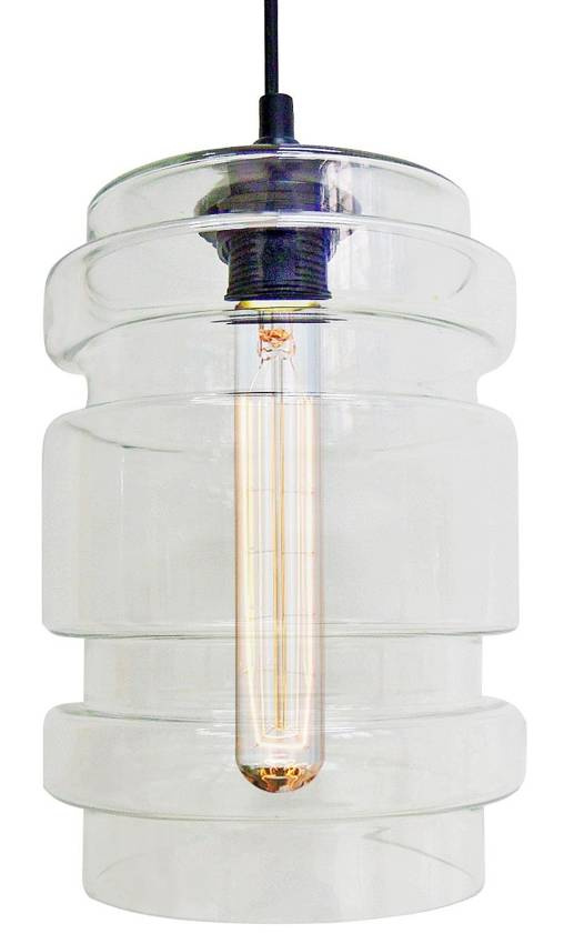 Lampa wisząca Decorado szklana transparentna pojedyncza do salonu E27