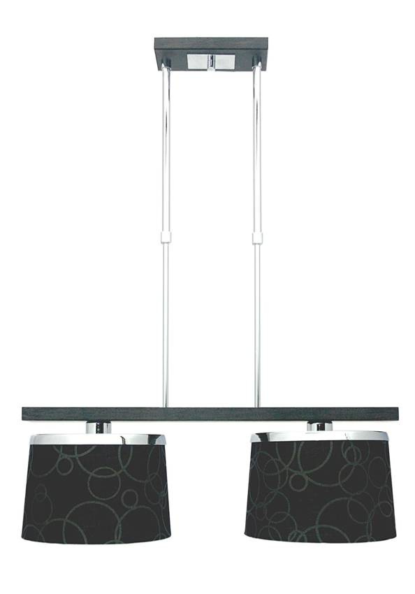 Lampa sufitowa Candellux 32-43378 Impresja 2*60W E27 czarny chrom
