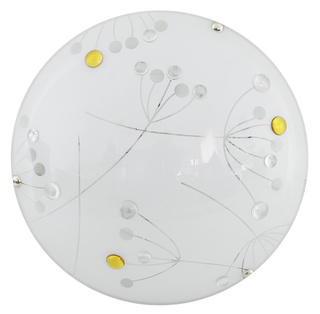 Plafon LED Floral okrągły 30 cm pomarańczowy metalowo-szklany