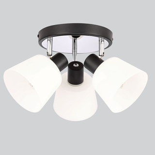 Lampa sufitowa BILOBA oprawa ze szklanymi kloszami 3-punktowa do salonu