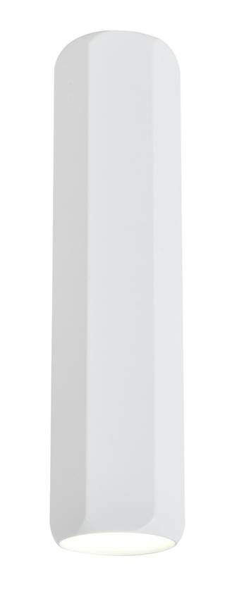 Lampa sufitowa tuba metalowa biała sześciokątna GU10 natynkowa