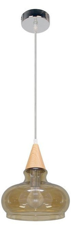 Lampa wisząca Enriks szklana dymiony klosz do jadalni nad stół E27