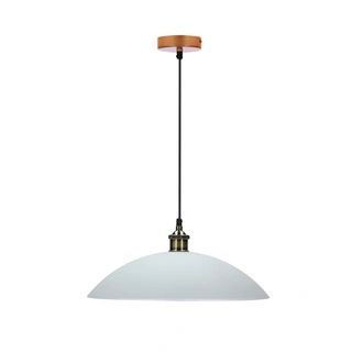 Dexter 2 Lampa Wisząca Miedziany 1X60W E27 Klosz Biały