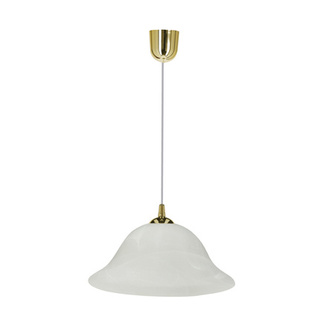 Lampa wisząca Vera szklana pojedyncza do salonu mleczny klosz E27
