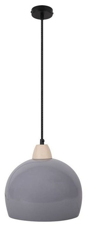 Lampa wisząca Monroe szara pojedyncza kula do salonu 1xE27 Candellux