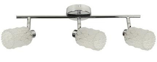 Lampa sufitowa Trans listwa ze szklanymi kloszami 3-punktowa do salonu