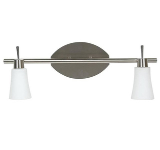 Kinkiet Kroton podłużny podwójny metalowy biały do salonu G9