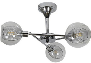 Lampa sufitowa Ozzo okrągła ze szklanymi kloszami 3-punktowa do salonu