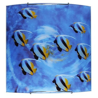 Kinkiet Rafa szklany niebieski nowoczesny do salonu E27 Candellux