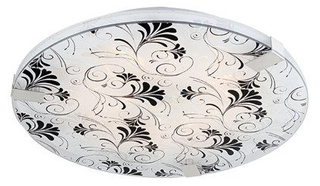 Plafon LED Vagante okrągły 31 cm zimna barwa światła srebrny biały czarny