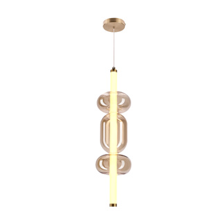 Lampa wisząca Kelly szklana złota LED 8W 2700K do salonu