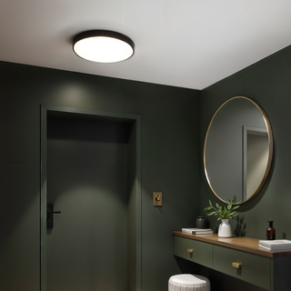 Plafon natynkowy LED 40cm Okrągły BB03 40W 4000K z czujnikiem czarny PIR