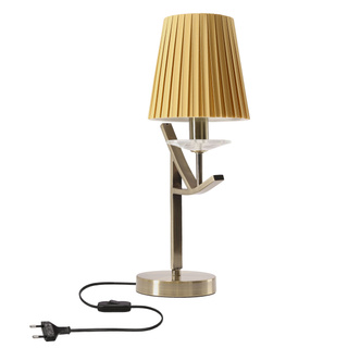 Lampa podłogowa Vitoria klasyczna z abażurem do sypialni 1-punktowa