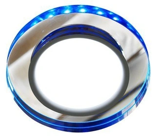 Lampa wpuszczana okrągła zintegrowany LED 6500K niebieska dekoracyjna