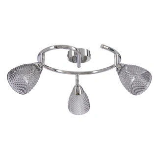 Lampa sufitowa Estello okrągła ze szklanymi kloszami 3-punktowa metalowa