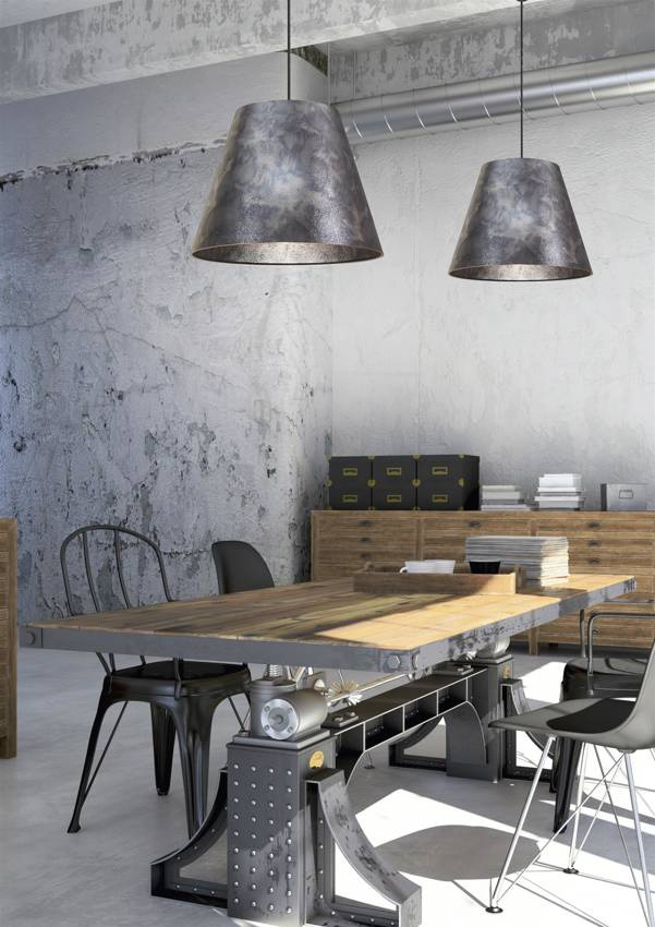 Lampa wisząca z abażurem Platino nowoczesna pojedyncza złota do salonu