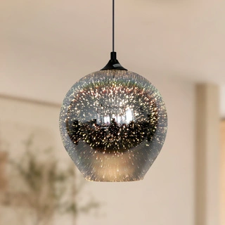 Lampa wisząca Galactic Candellux szklana kula 3D do salonu 1xE27 nowoczesna