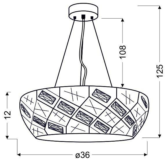 Lampa wisząca LED Glance Candellux detal