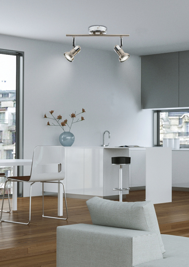 Lampa sufitowa ARKON listwa regulowana 2-punktowa do salonu