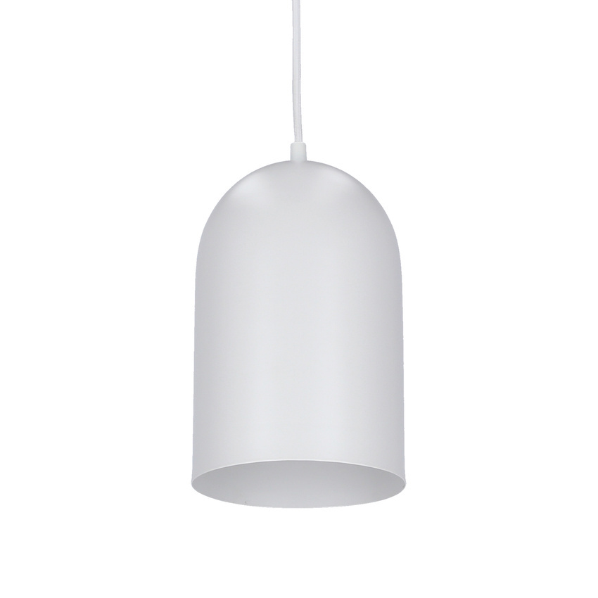 Lampa wisząca Oss Ledea owalna biała do jadalni nad stół 1xE27 metalowa