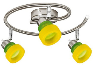 Lampa sufitowa Venice spirala 3-punktowa do salonu metalowa