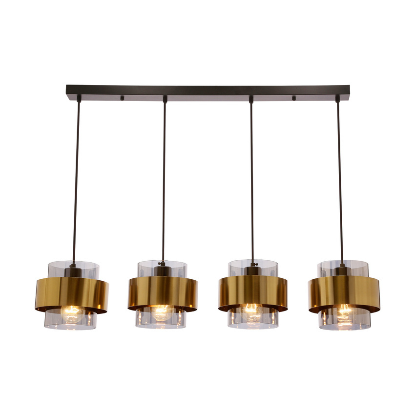 Candellux Lighting SPIEGA WISZĄCA CZARNY MOSIĘŻNY E27 KLOSZ BEZBARWNY