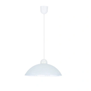 Lampa wisząca Bilbao szklana biała do jadalni pojedyncza E27 Candellux