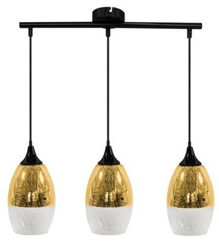 Lampa wisząca Celia szklana złota potrójna nad stół do jadalni E27