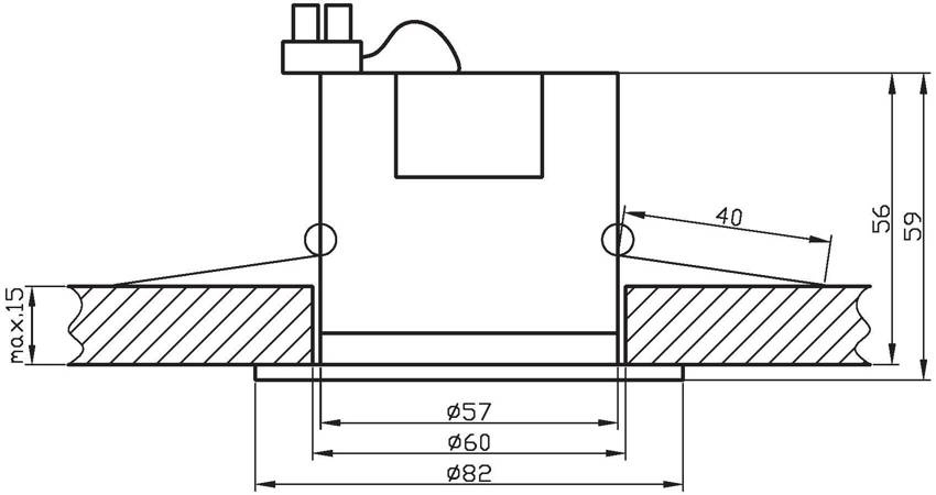 Oprawa stropowa Candellux 2211401 SM-02 detal