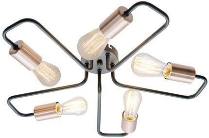 Lampa sufitowa wisząca 5X60W E27 czarny HERPE 35-66930