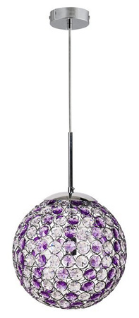 Lampa wisząca Starlet kula kryształowa pojedyncza metalowa do salonu E27