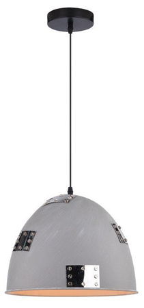 Lampa wisząca Patch szara metalowa pojedyncza do kuchni i jadalni E27