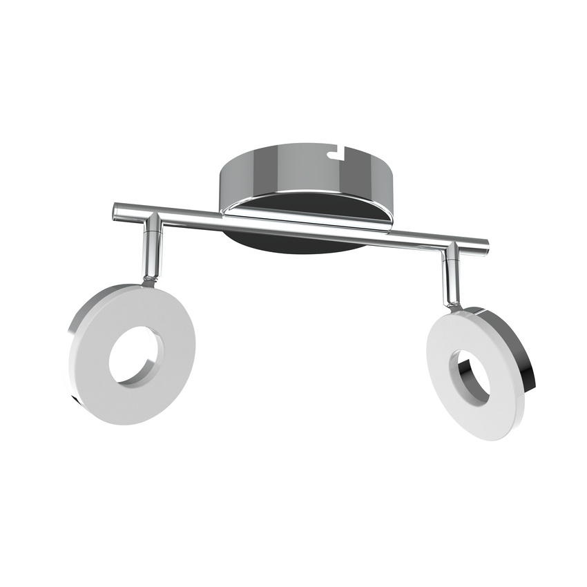 Lampa listwa ścienna/sufitowa chrom LED 2x5W Thema w aranżacji