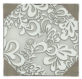 Plafon Cedra kwadratowy 30 cm biało‑brązowy E27 w stylu vintage