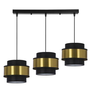 Lampa wisząca z abażurami Prestige czarna potrójna do salonu i jadalni