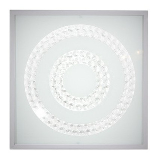 Plafon LED Lux kwadratowy szklany 29 cm 4000K biało-srebrny