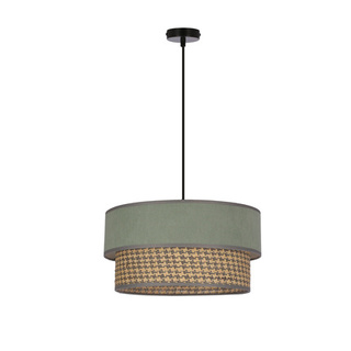 Lampa wisząca z abażurem Livorno tkaninowy miętowy do salonu