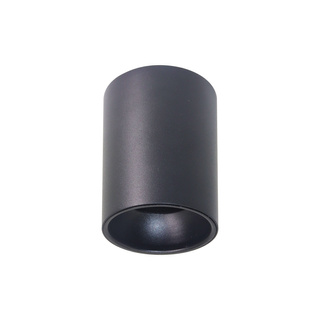 Lampa sufitowa tuba czarna natynkowa pojedyncza GU10 aluminium