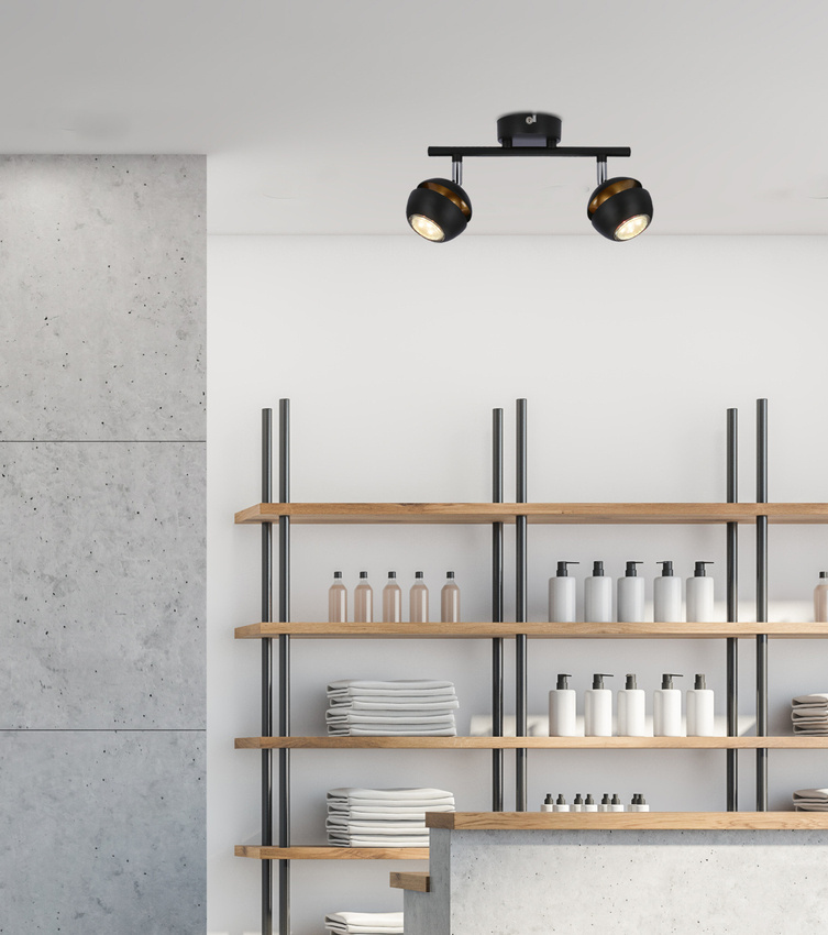 BONI LISTWA 2X3W GU10 LED CZARNY