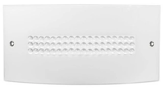 Plafon Fuzo biały prostokątny kryształki 40 cm E27
