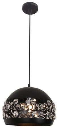 Lampa wisząca Jolina czarna kula metalowa pojedyncza do salonu E27