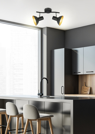Lampa sufitowa Diso listwa regulowana 2-punktowa do kuchni