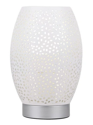 Lampka nocna Venus metalowa ażurowa biało-srebrna E27 Candellux
