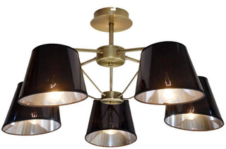 Lampa sufitowa Cortez z abażurami 5-punktowa do salonu