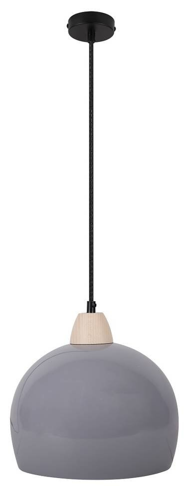 Lampa wisząca Monroe szara pojedyncza kula do salonu 1xE27 Candellux